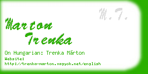 marton trenka business card